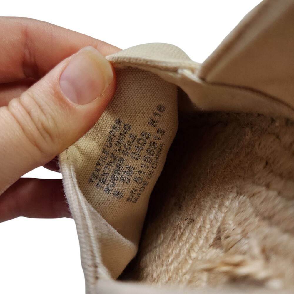 Tory Burch Two-Tone Canvas Espadrille Flats in Beige and Black - Picture 10 of 10